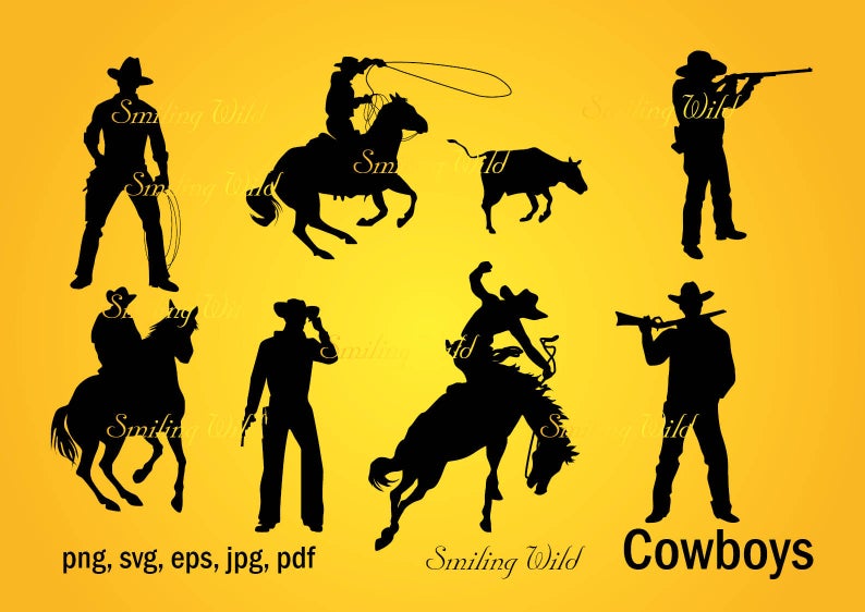 794x562 Cowboy Silhouette Png Clipart Cowboy Printable Vector Etsy
