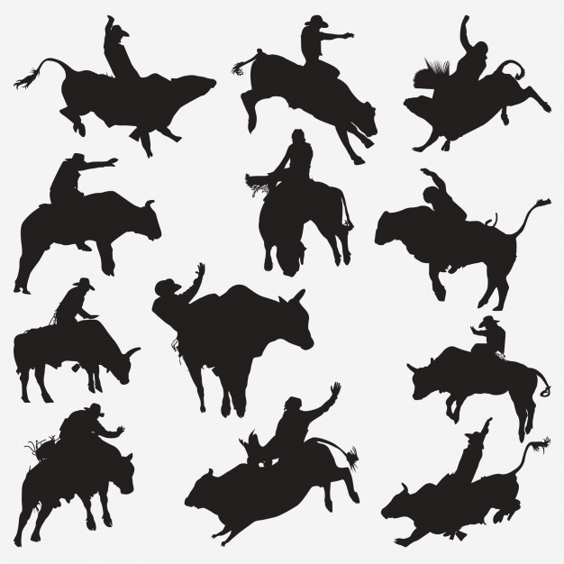 626x626 Cowboy Silhouettes Vector Premium Download