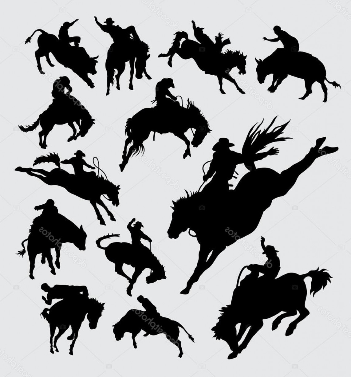 Download Cowboy Silhouette Vector at Vectorified.com | Collection ...