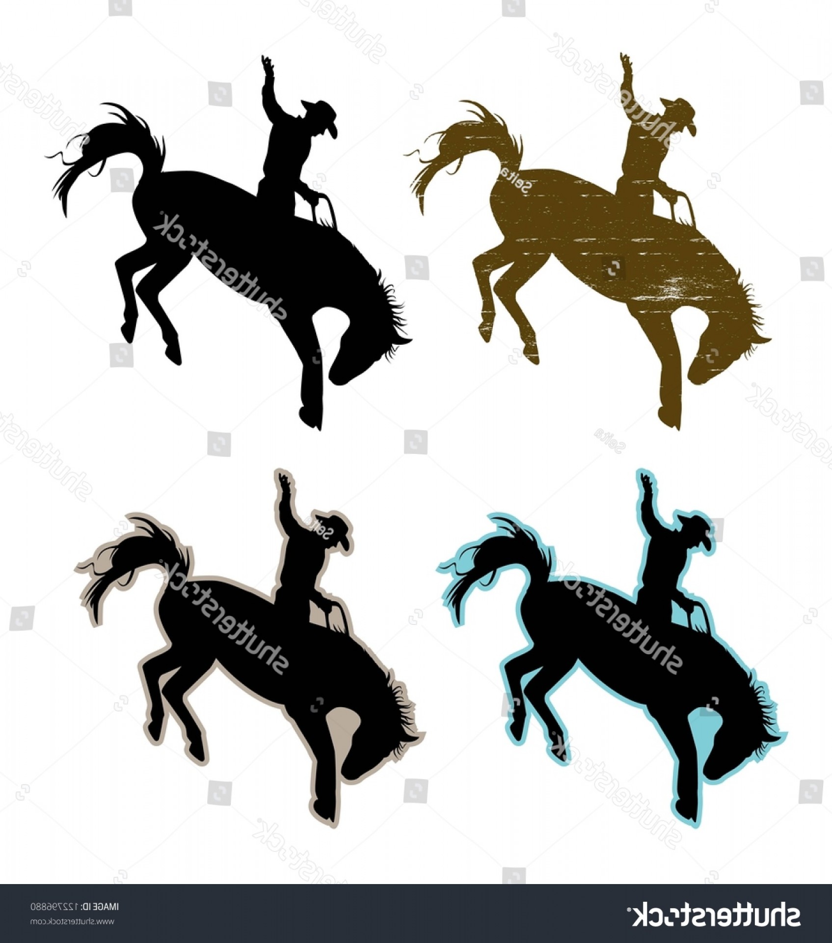1695x1920 Cowboy Riding Wild Horse Silhouette Vector Soidergi