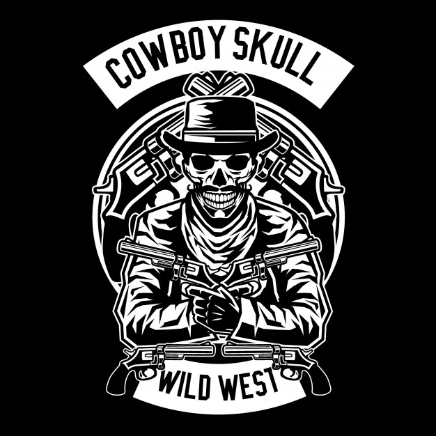 Cowboy Skull Vector at Vectorified.com | Collection of Cowboy Skull ...