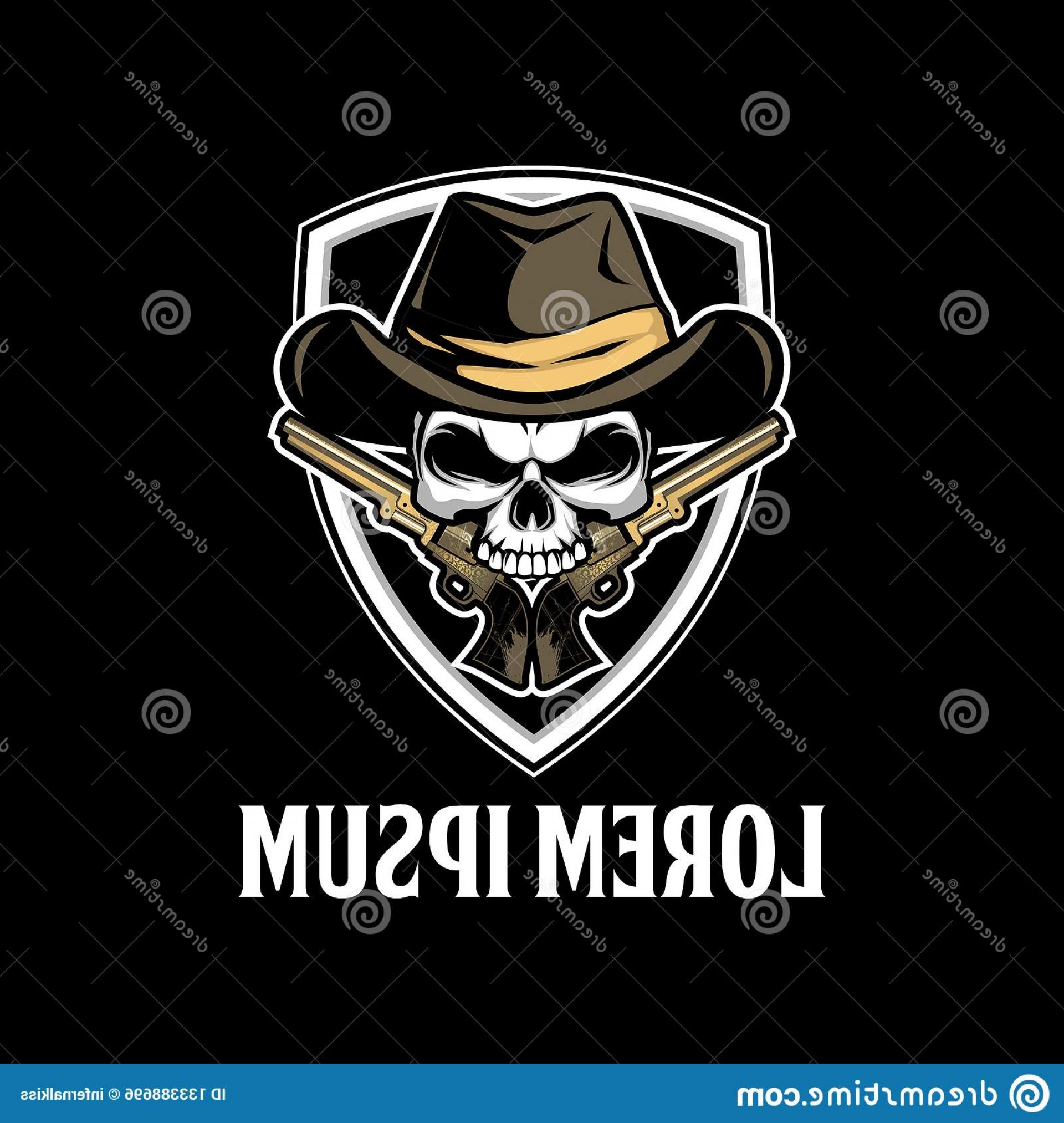 1920x2026 Amazing Cowboy Skull Vector Logo Template Amazing Cowboy Skull