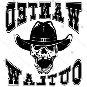 300x300 Vector Illustration Cowboy Skull Hat Lettering Newwaysys