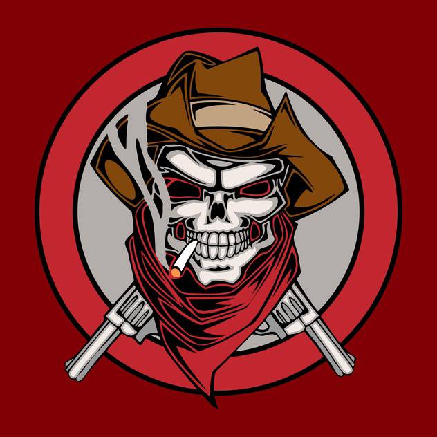 Cowboy Skull Vector at Vectorified.com | Collection of Cowboy Skull ...