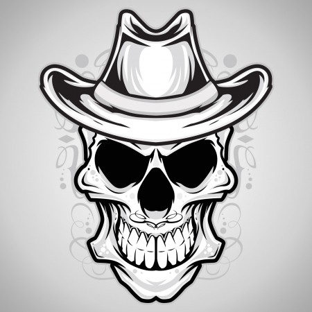 450x450 Vector Illustration Cowboy Skull Royalty Free Vector Graphics