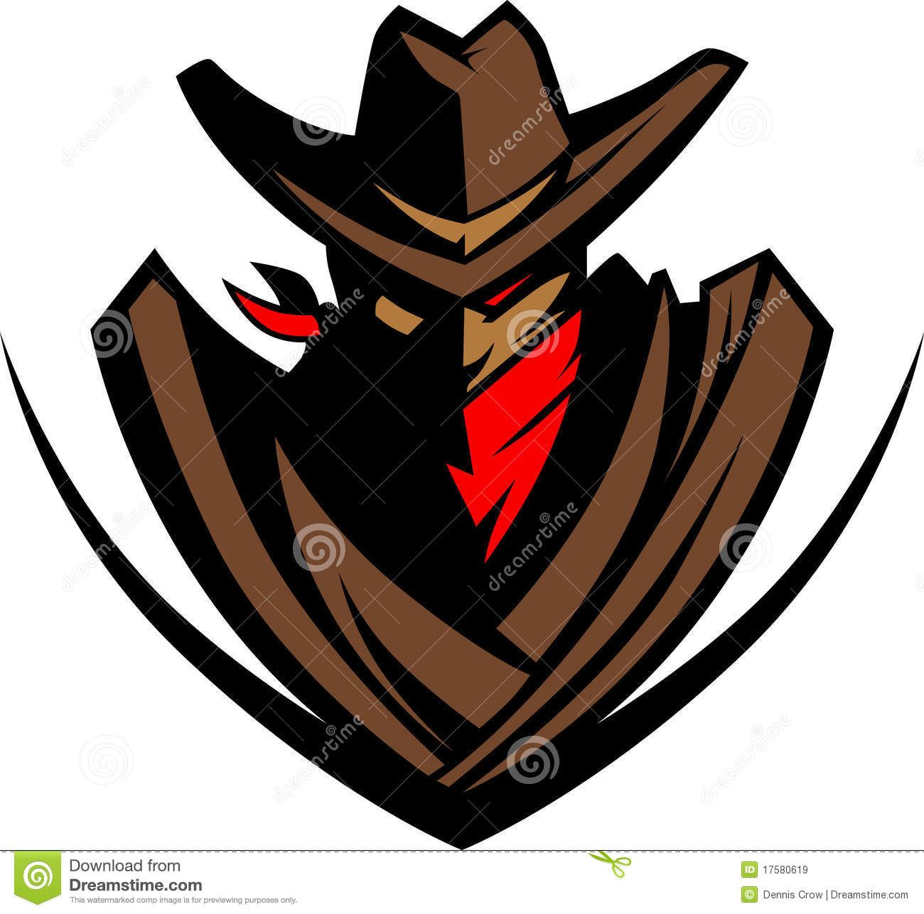 1300x1287 Cowboy Vector Mascot Logo