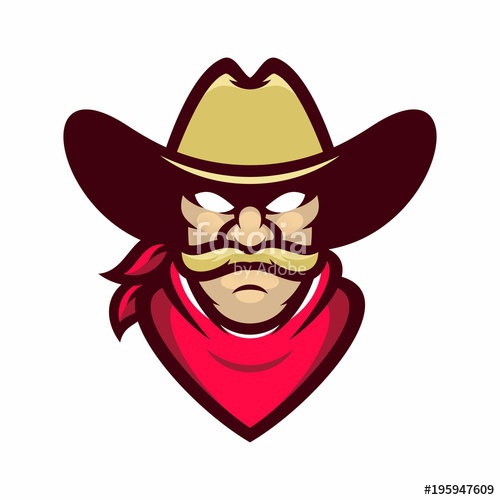 500x500 Cowboy Vector Logo Icon Illustration Stock Image And Royalty