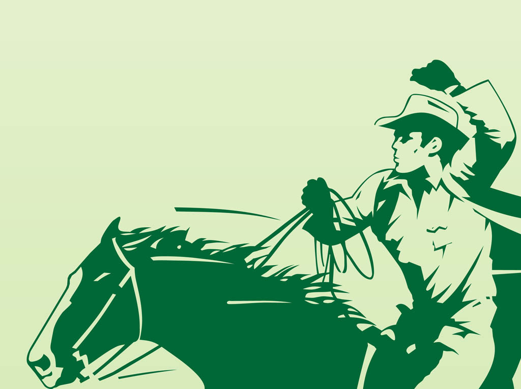 1024x765 Cowboy Riding Horse Vector Art Graphics