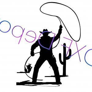 300x300 Cowboy Roping Dxf Vector Art Clip Art Handandbeak