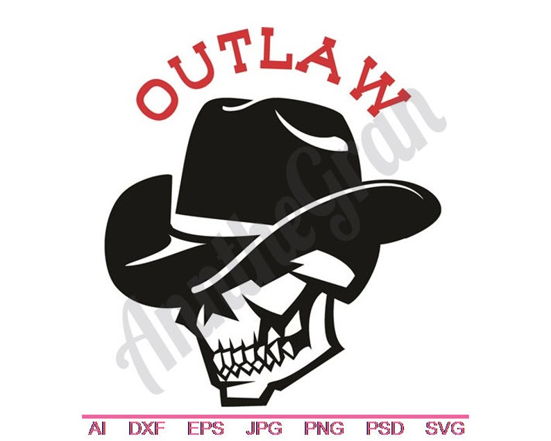 794x636 Cowboy Skull Dxf Png Vector Art Clipart Cut Etsy