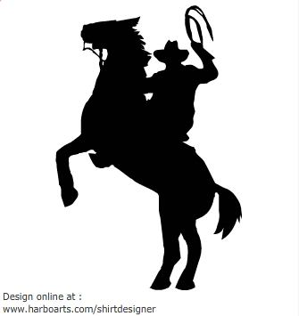 335x355 Cowboy On Horse Clipart