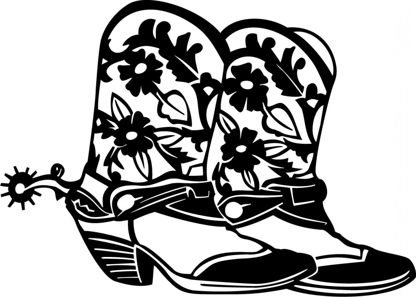 Cowgirl Boots Vector at Vectorified.com | Collection of Cowgirl Boots ...