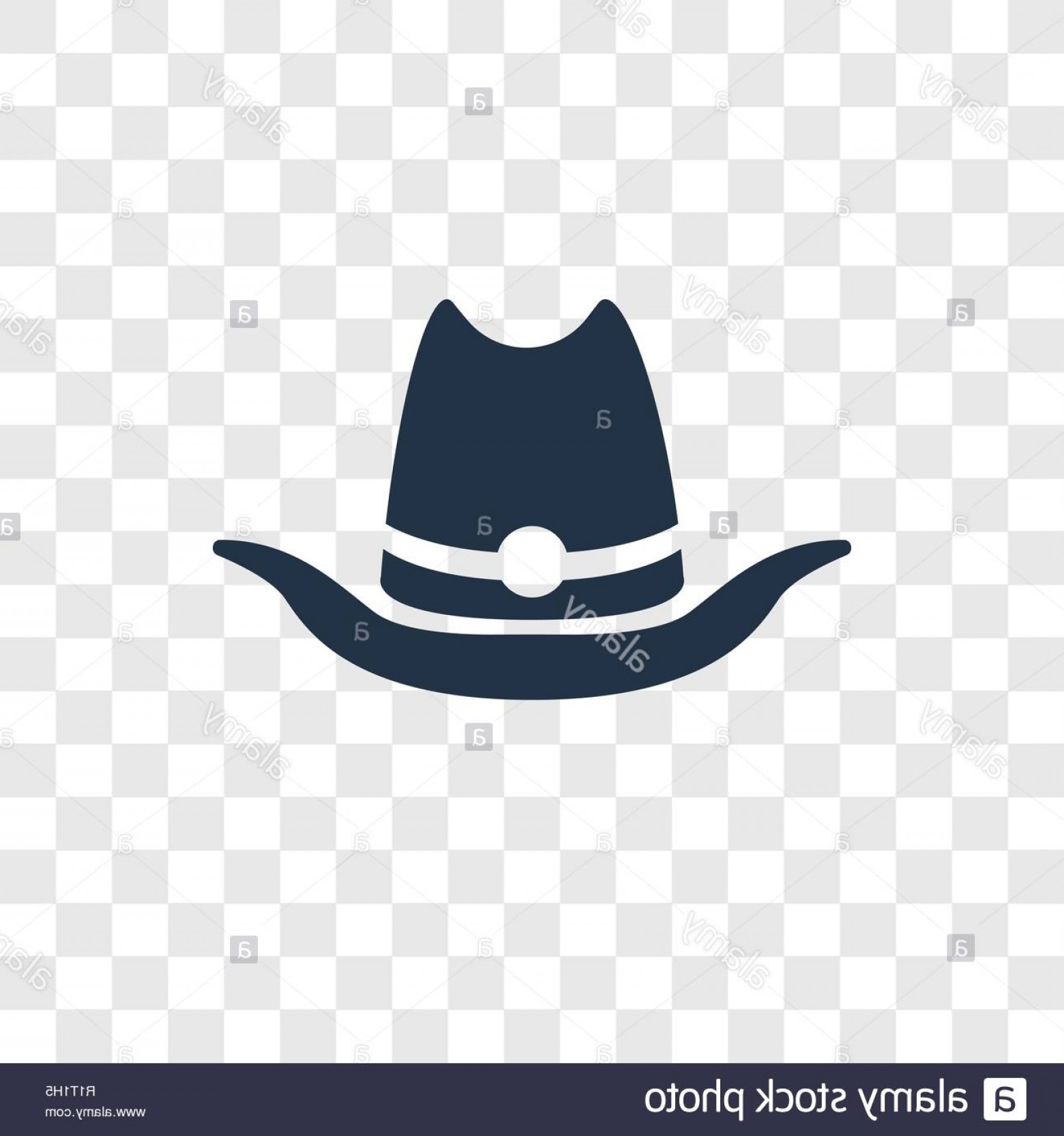 1560x1666 Cowboy Hat Vector Icon Isolated On Transparent Background Cowboy