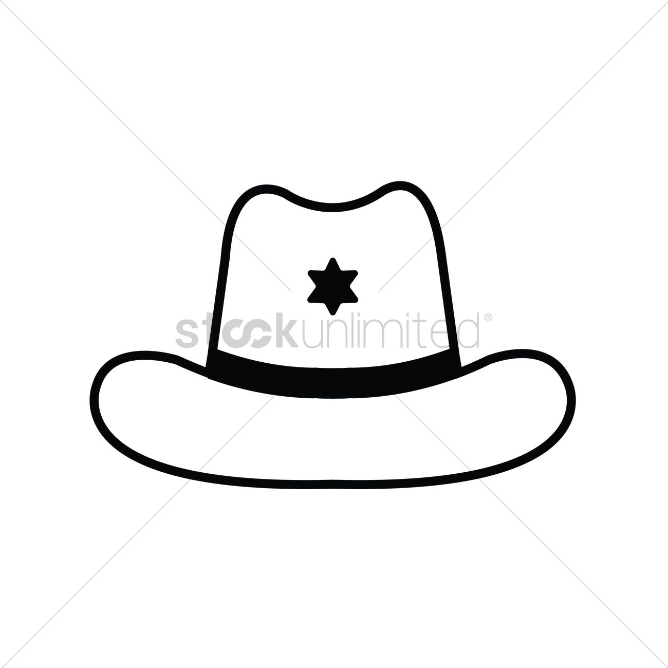 1300x1300 Cowboy Hat Vector Image
