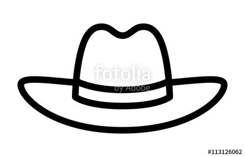 Cowboy Hat Or Stetson Hat Line Art Icon For Apps And Websites 500x322 Cowboy Hat Or Stetson Hat Line Art Icon For Apps And Websites