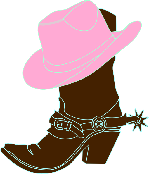 510x595 Cowgirl Hat And Boot Clip Art