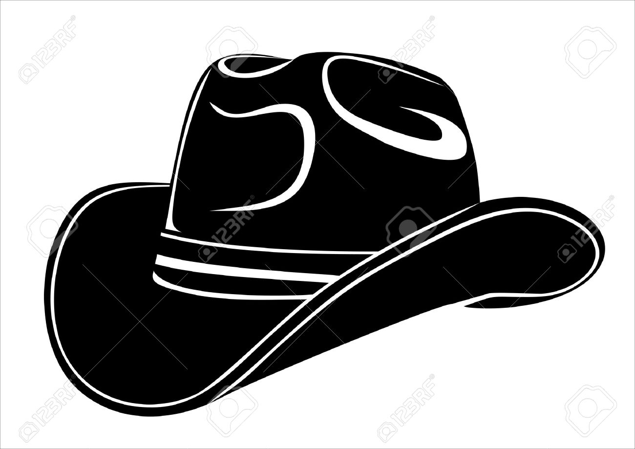 1300x919 Cowboy Hat Silhouette Vector