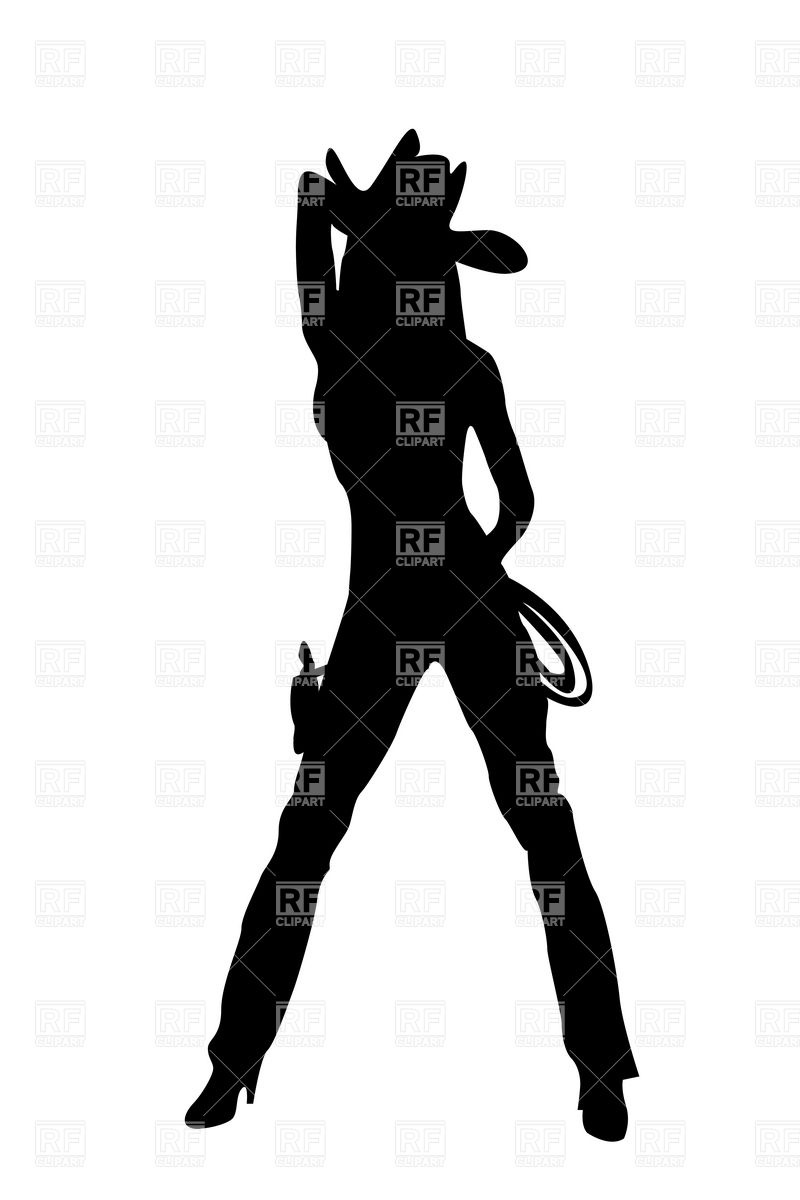 Standing Cowgirl Silhouette With Hat, Whip And Pistol Vector Image 800x1200 Standing Cowgirl Silhouette With Hat, Whip And Pistol Vector Image