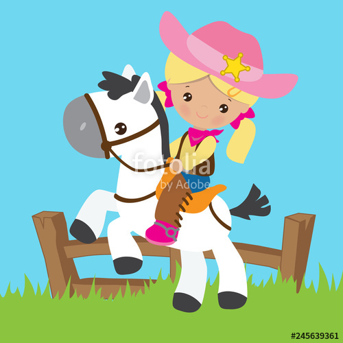 500x500 Cowgirl Vector Cartoon Illustration Stock Image And Royalty Free