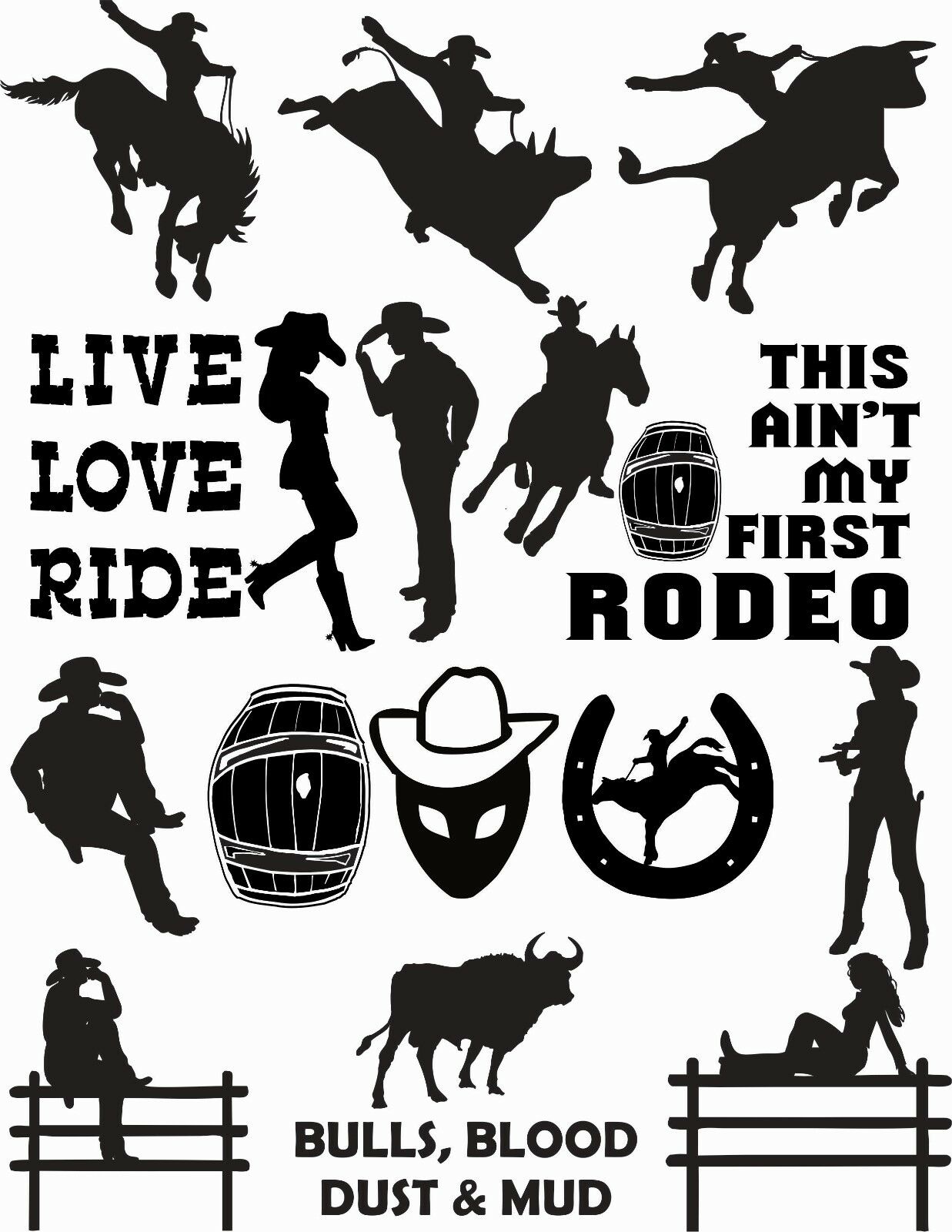 1237x1600 Western Country Cowboy Cowgirl Vector Clipart For Vinyl Cutter