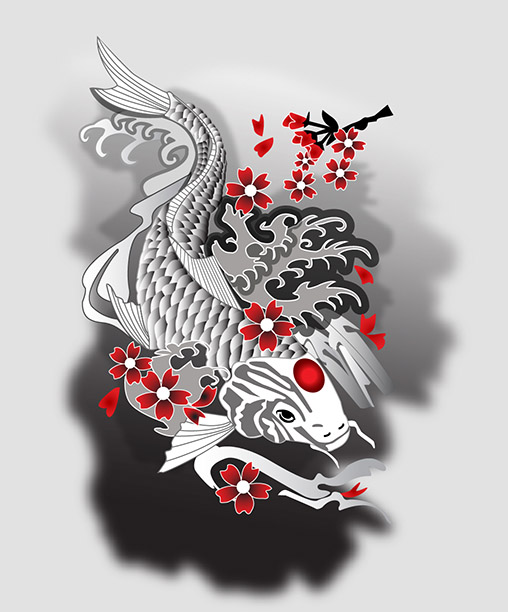508x612 Koi Fish Vector Conversion Service