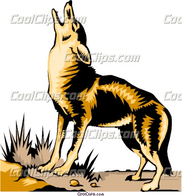 Coyote Vector Clip Art 356x383 Coyote Vector Clip Art