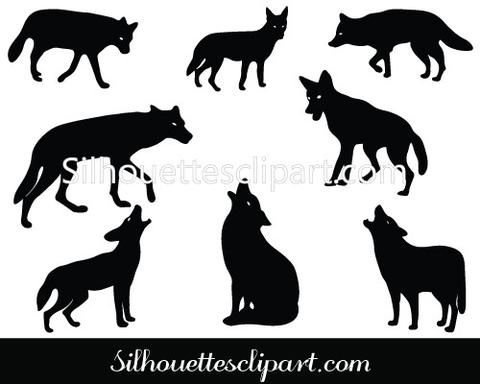 Coyote Silhouette Vector Graphics Pack Animal Vector Graphics 480x384 Coyote Silhouette Vector Graphics Pack Animal Vector Graphics