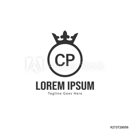 500x500 Initial Cp Logo Template With Modern Frame Minimalist Cp Letter