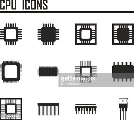 439x393 Cpu Vector Illustration Premium Clipart