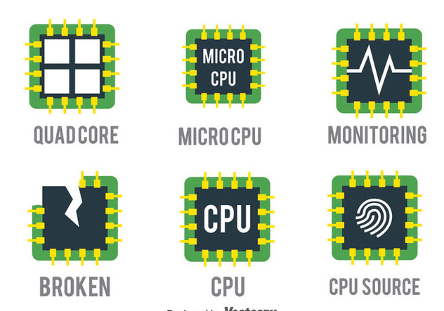632x443 Cpu Vector Set Free Vector Download Cannypic