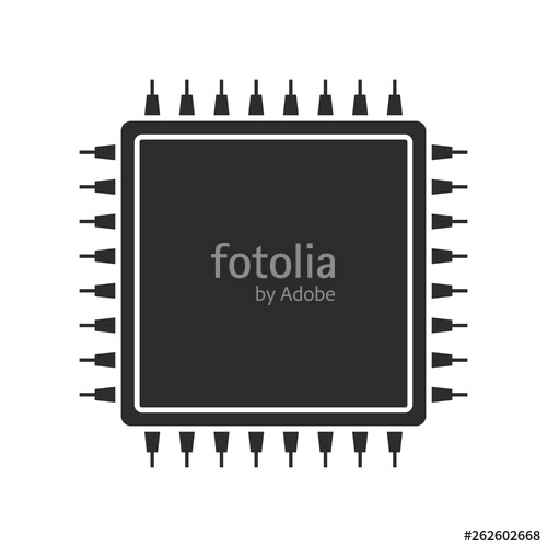 500x500 Cpu Vector Icon Stock Image And Royalty Free Vector