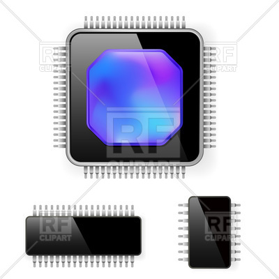 400x400 Computer Microcircuit And Cpu Vector Image Of Technology Dvarg