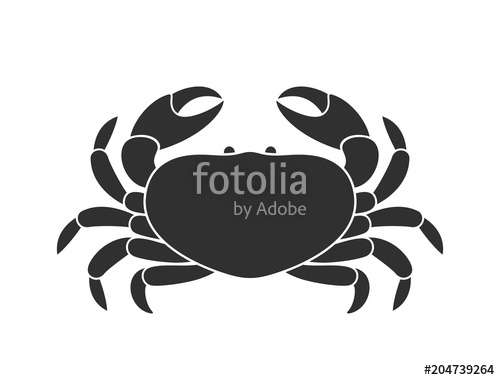 500x380 Crab Logo Isolated Crab On White Background Stock Image