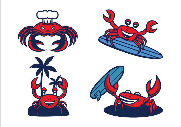 700x490 Free Crabs Mascot Vector