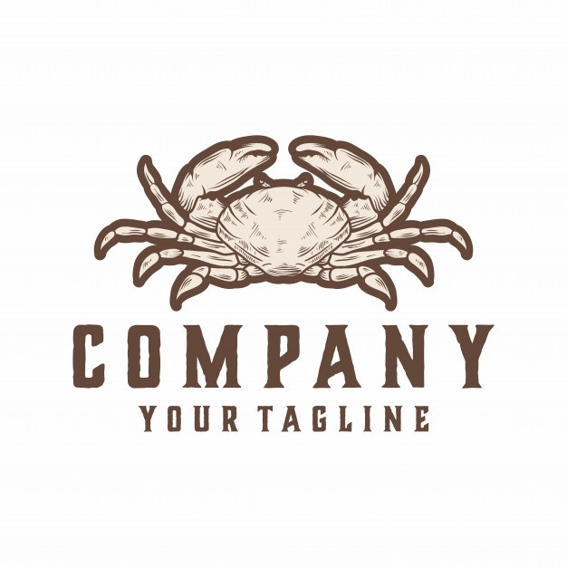 626x626 Seafood Crab For Restaurant Line Logo Design Vector Premium Download
