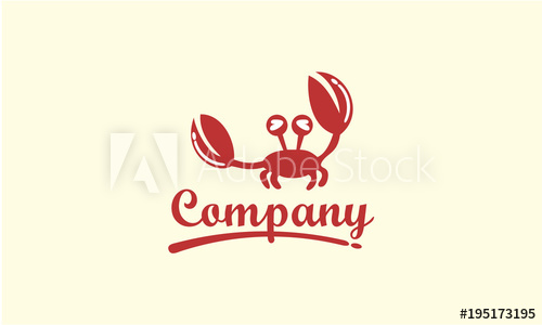 500x300 Crab Logo Design Template Seafood Logo Vector Illustration Logo