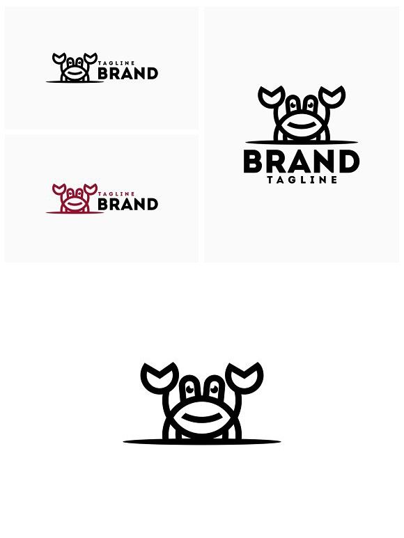 580x773 Crab Logo Template Delicious Graphic Design Logo Templates