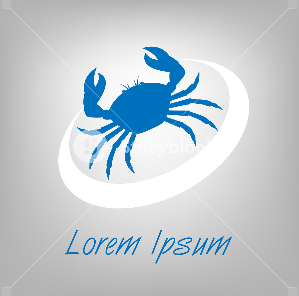 1000x988 Crab Logo Vector Illustration Royalty Free Stock Image