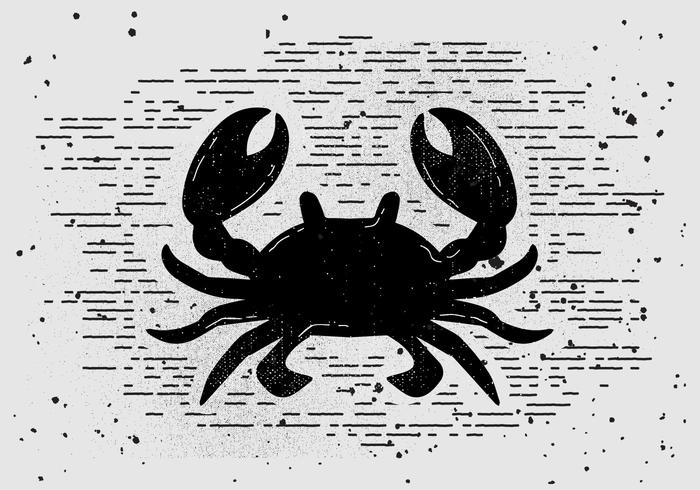 Free Vintage Hand Drawn Crab Silhouette 700x490 Free Vintage Hand Drawn Crab Silhouette