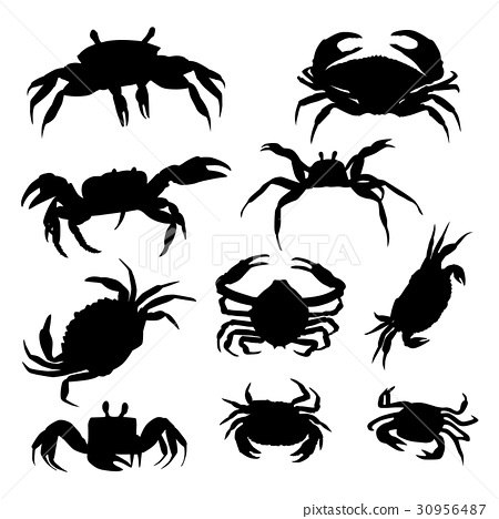 Vector Crab Silhouette 450x468 Vector Crab Silhouette