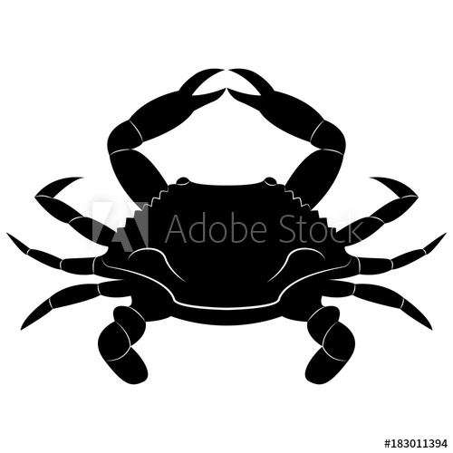 Vector Image Of Crab Silhouette 500x500 Vector Image Of Crab Silhouette