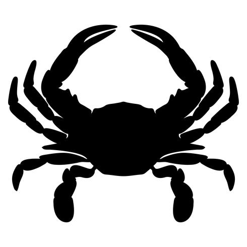 Crab Silhouette Isolated Vector Illustration 490x490 Crab Silhouette Isolated Vector Illustration