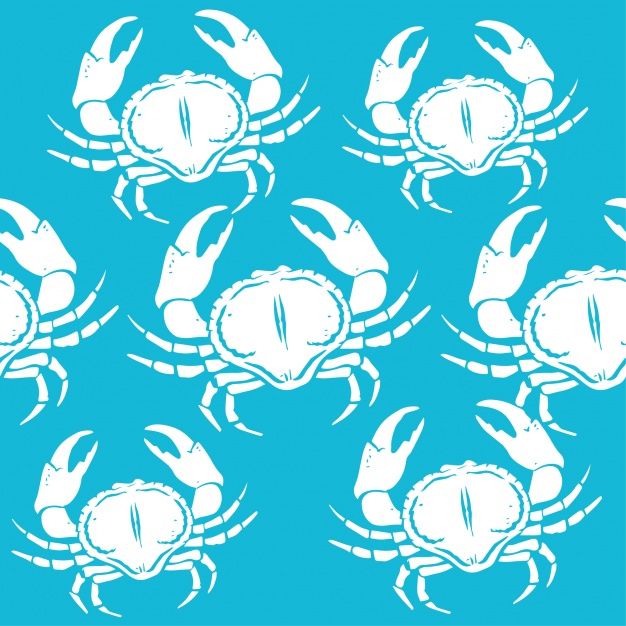 626x626 Crabs Pattern Design Free Vector Design Stencils Vector Free