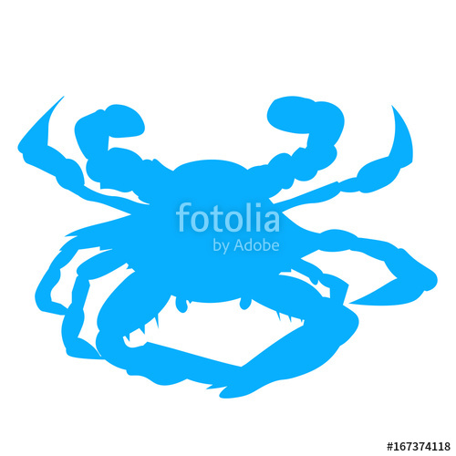 500x500 Blue Baltimore Or Maryland Crab Silhouette Chesapeake Bay Crab