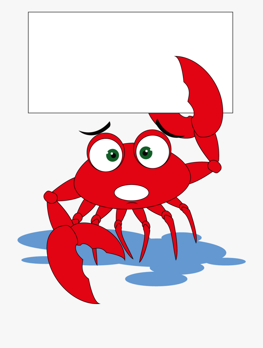 920x1219 Crab Cartoon Holding A Sign Transprent
