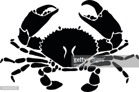 451x299 Black Crab, Vector Premium Clipart