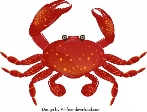 480x368 Crab Free Vector Download