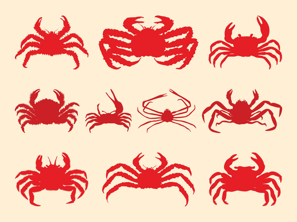 1024x765 Crabs Set Vector Art Graphics