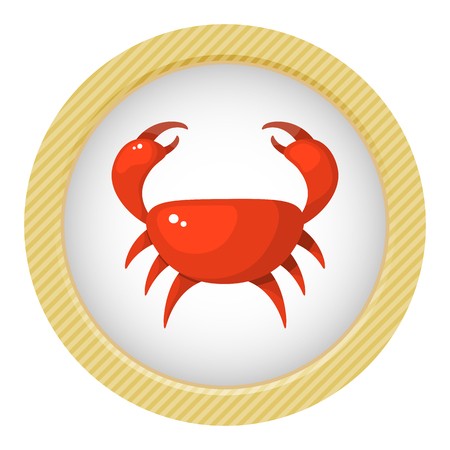 450x450 Funny Cartoon Crab Vector Illustration In Cartoon Style Royalty