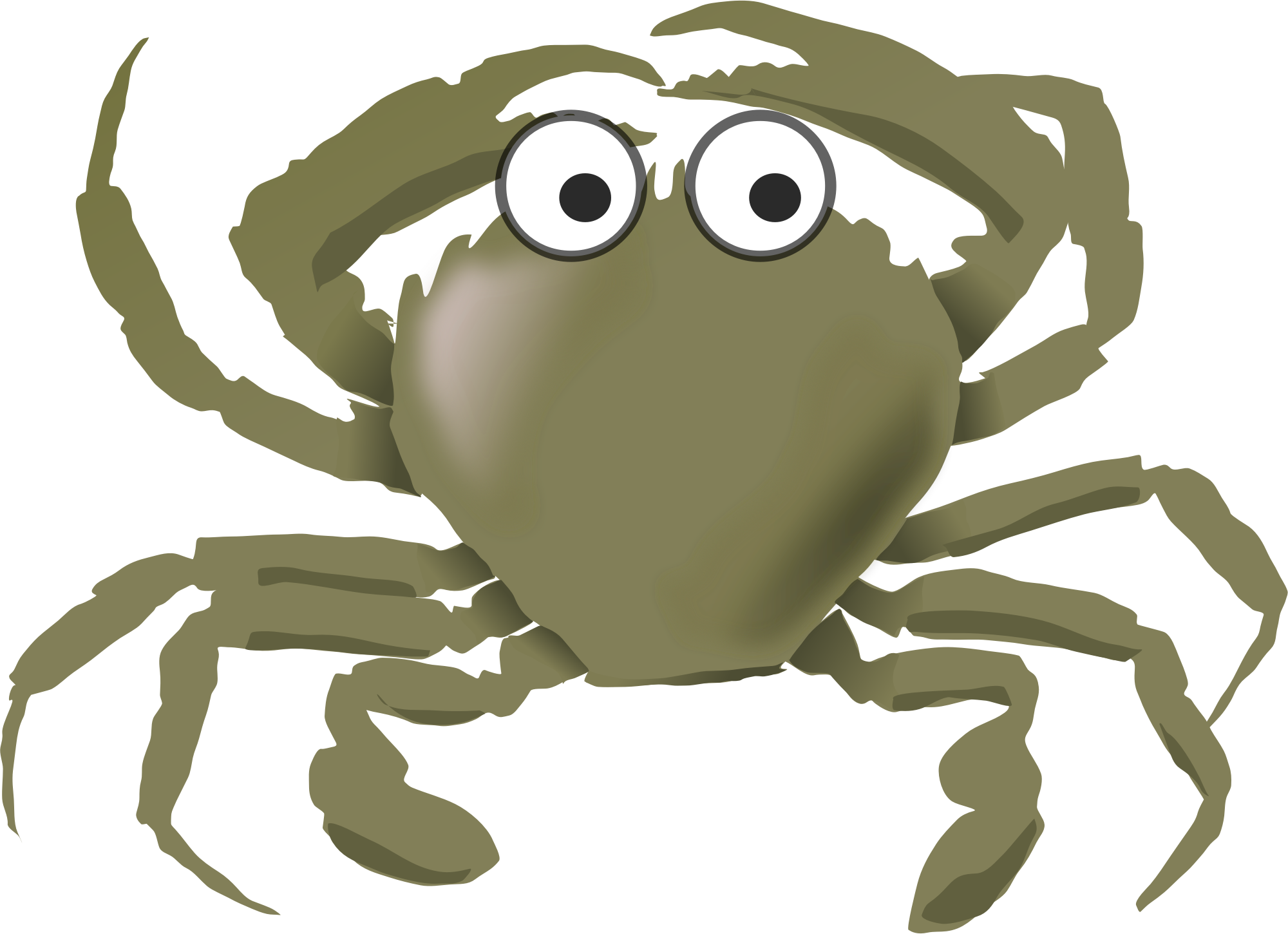 2000x1450 Gray Crab Vector Clipart Image